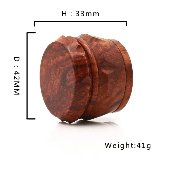 Molinillo de tabaco de madera de resina portátil, trituradora de hierba de humo de 4 capas, Rollo manual, molino de especias de tabaco, trituradora de hierbas, regalo para hombre - Imagen 3